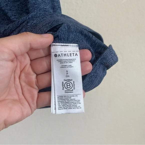 Athleta Blue Heather Sleeveless Workout Tank Top - Picture 3 of 4